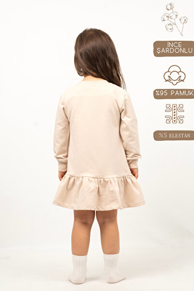 Vauva Κοριτσίστικο φόρεμα μακρυμάνικο κεντημένο εποχιακό βαμβακερό φόρεμα