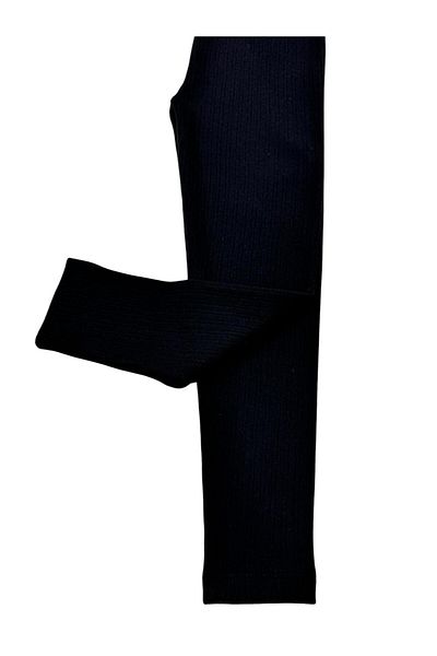 Esterella Jambiere negre pentru copii / Jambiere cu textura moale cu dungi / slim-fit / Slim Fit