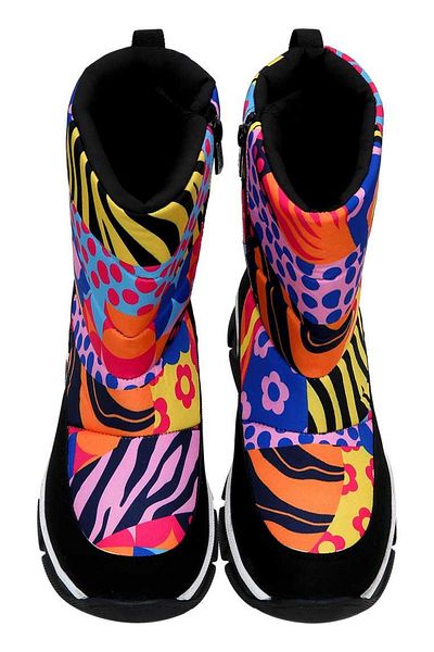 Dogo Cizme de zăpadă vegane multicolore pentru femei - Design Color Blast