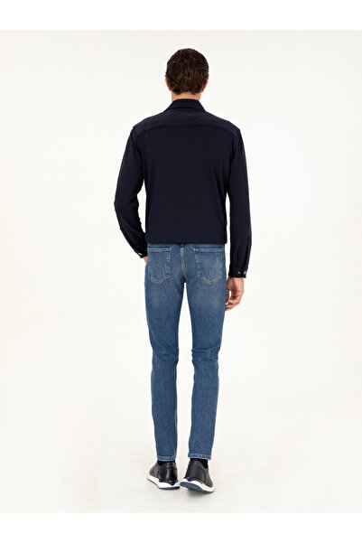 Cacharel Açık Lacivert Slim Fit Pamuk Karışımlı Jean Pantolon 50290519-VR059