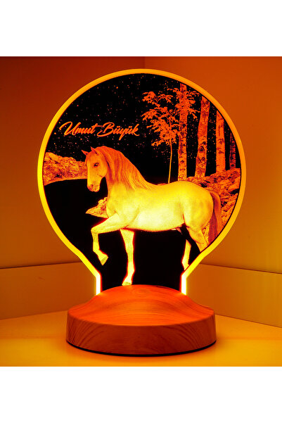 SEVGİLAMBASI At Figürlü Hediye Kişiye Özel Doru At Temalı Hediye Gecelambası,...