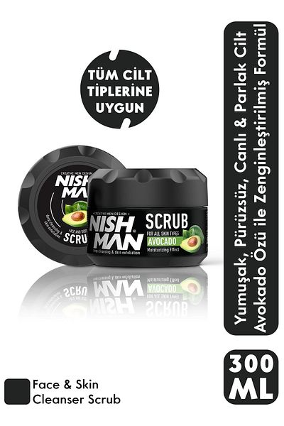 NISHMAN Facial Cleanser Scrub with Avocado Extract 300 ml