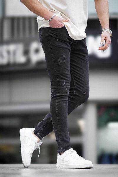 Madmext Skinny Fit Μαύρο Ανδρικό Jean 5712