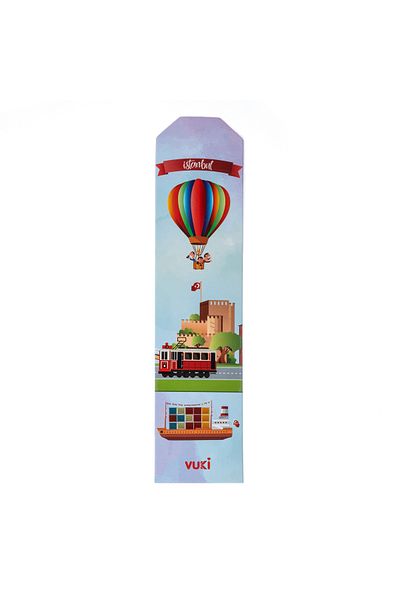 VUKİ Semn de carte din hârtie cu model Istanbul