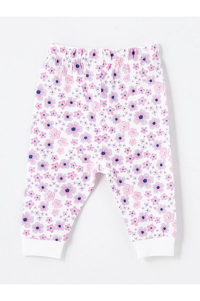 LC Waikiki Lcwk Floral Baby Girl Sleepwear Bottom with Elastic Waist