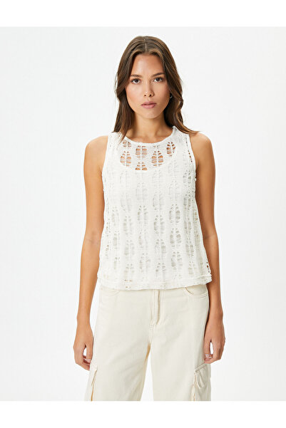 Koton Γιακά και διάτρητα λεπτομερή άλογα