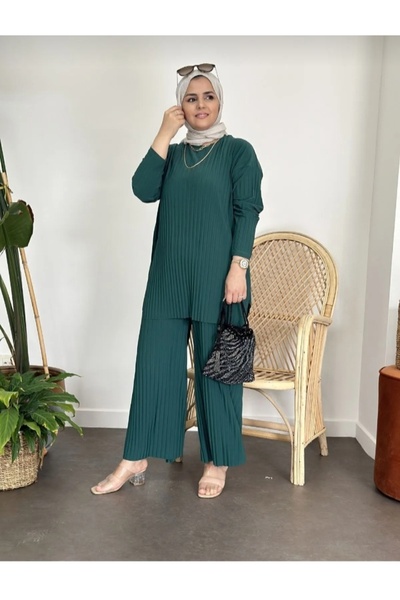 ECK MODA Ευέλικτο ύφασμα Lycra Sandy - Γυναικείο επάνω σετ με πιέτες