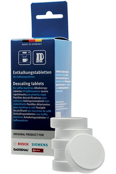 Bosch Tüm kahve makineleri, su ısıtıcıları ve sıcak su sebilleri için kireç çözücü tabletler