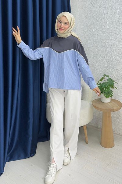 lurex moda Shirt Detailed Sweat