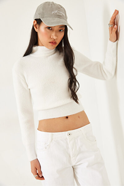 Bianco Lucci Weicher Strickpullover mit Rollkragenpullover für Damen 60261217