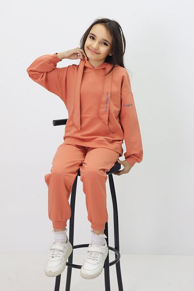 GZT TEKSTİL Girl's Cinnamon Comfortable and Stylish Set - Modern Casual Style