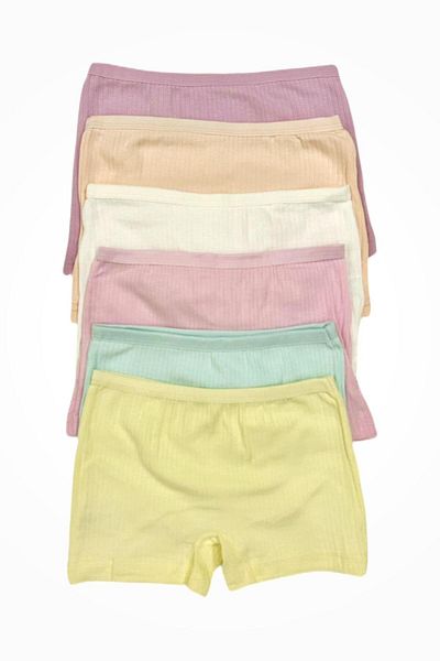 Pijamarket Pachet de 6 slip boxer pentru fete cu raport de culori mixte