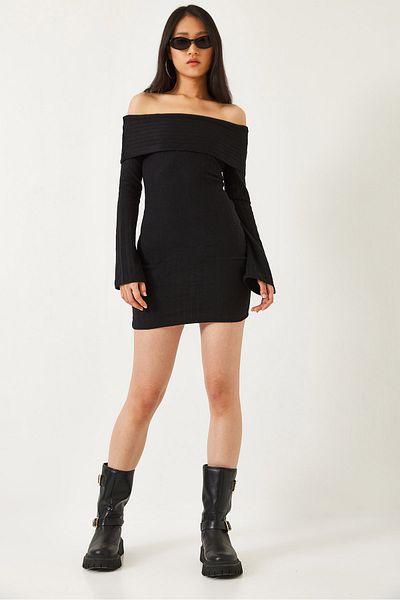 Bianco Lucci Madonna-Kragen-Midikleid für Damen 0202 60261222