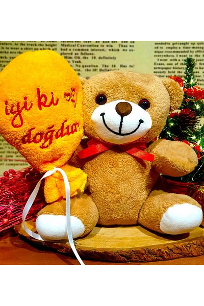 Halk Kitabevi Happy Birthday Plush Teddy Bear Birthday Gift