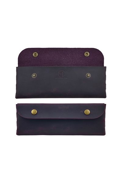 Mess collection Leather Pen Holder, Genuine Leather Small Pencil Case – Business, Office, School Accessories Holder