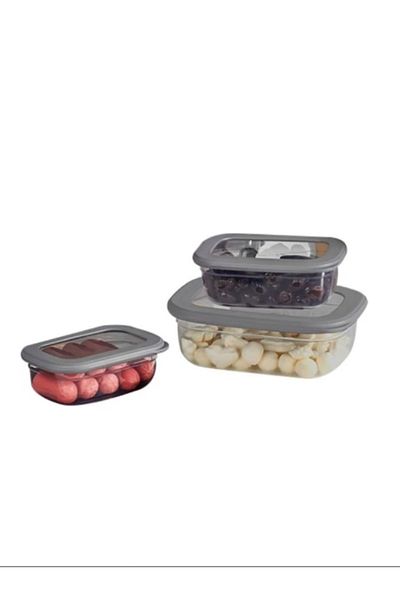 VİP AHMET Vip Ahmet Dream Series 3-Piece Straight Set Storage Container 400 ml 670 ml 1200 ml