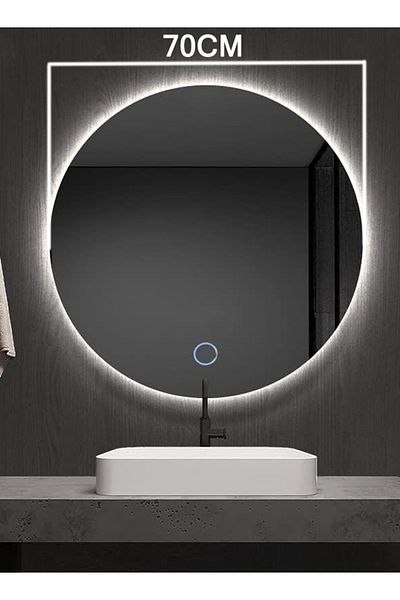 Taimi 70cm Round Bathroom Mirror With Backlight And Smart Touch Button