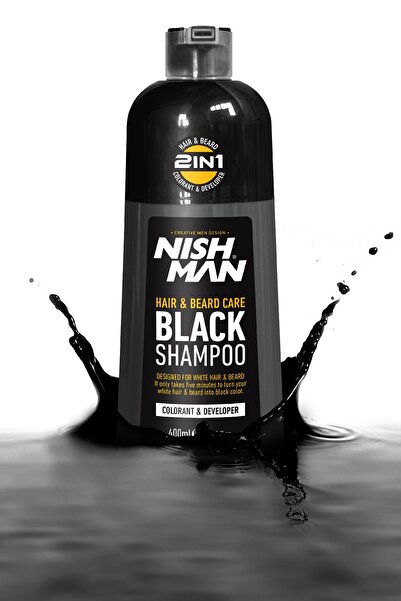 NISHMAN Beyaz Kapatıcı Şampuan – 60 Saniyede Siyah Saçlar 400 ml