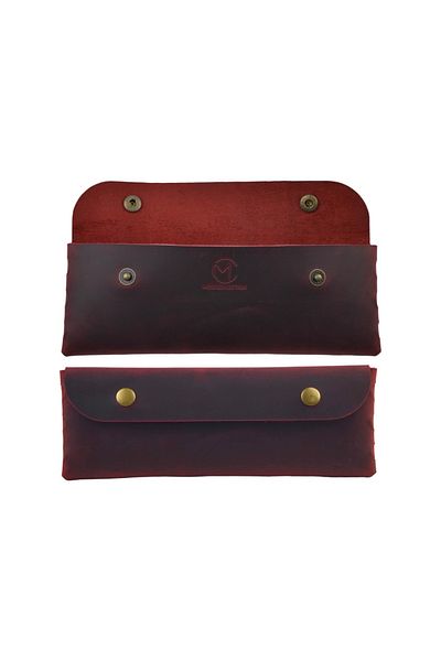 Mess collection Leather Pen Holder, Genuine Leather Small Pencil Case – Business, Office, School Accessories Holder