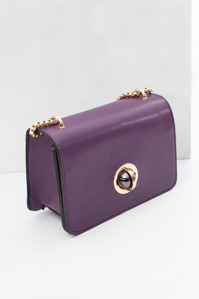 Armine TREND ARMİNE TREND Çıtçıtlı Zincir Askılı Çanta-Mor 23AC025-1