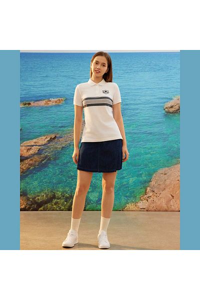 Giordano Women's Classic Cotton Polo with Thematic Embroidery