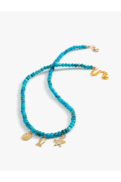 Koton Stylish Necklace Charm with Bead Detail