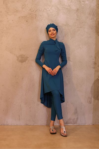 İYİBU 4-Piece Lycra Long Hijab Swimsuit – Stylish Elegant Design