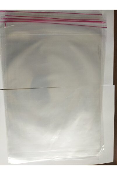 MERT AMBALAJ ÜRÜNLERİ 20x30cm Şeffaf Bantlı Yapışkanlı Parlak Jelatin Poşet 100 Adet