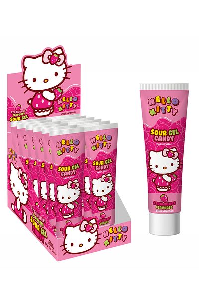 Hello Kitty 35 Gr 24 Pack Sour Gel Candy Strawberry