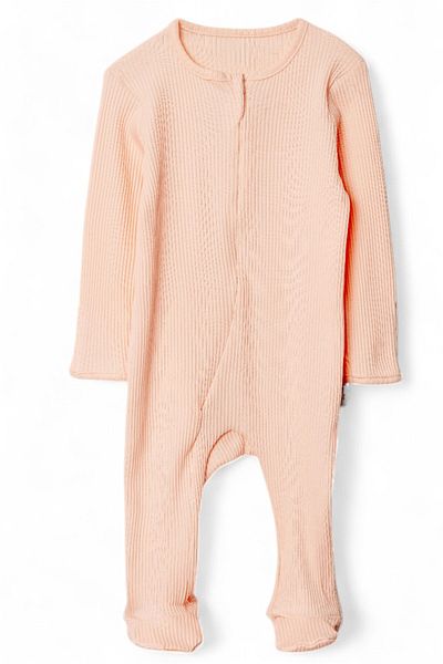 VOY KİDS 3-6-9-12 Months R1317 - Baby Corded Zippered Romper, Seasonal Romper with Gloves and Booties