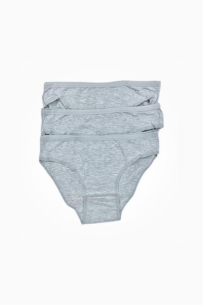 Pijamarket Pachet de 3 chiloți compacti din bumbac elastic din bumbac pieptănat