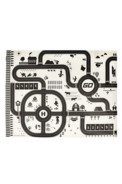 Floopy Covor copii cu traseu auto, masini, drumuri, 130 x 100 cm, circuit cu ...
