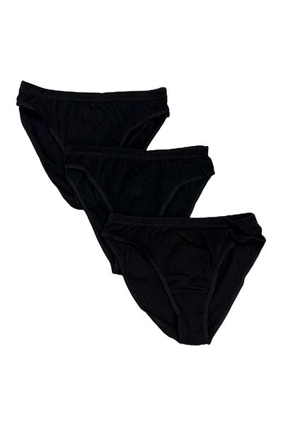 Pijamarket Pachet de 3 chiloți compacti din bumbac elastic din bumbac pieptănat