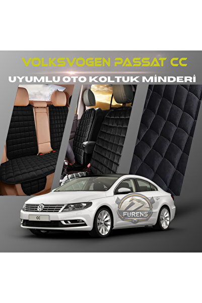 SHOOPLAA مجموعة وسائد مقعد السيارة Volksvogen Passat cc باللون الأسود مع جيوب...