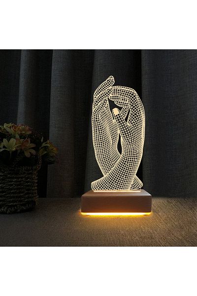 Vipyol Gift Love Hands 3D Night Light