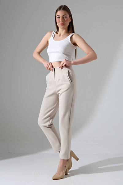 Gugus Trend Model Women's Stamped Trousers - Masculine/Carrot