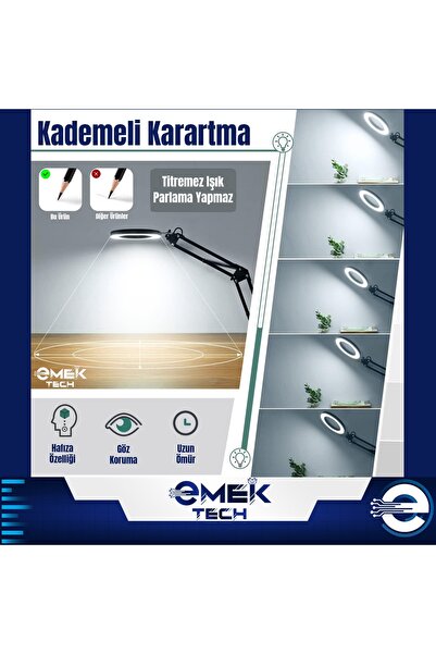 PİNK İTHALAT Masa Lambası 360 Dönebilen Esnek iş Ofis Mimar  tamir makyaj Çalışma Işığı