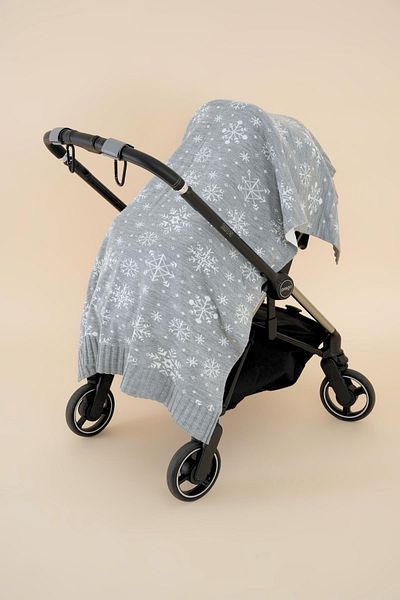 CHUBA Gray Kids Knitwear Blanket - Snow Pattern, 85Cmx120Cm Chkids206
