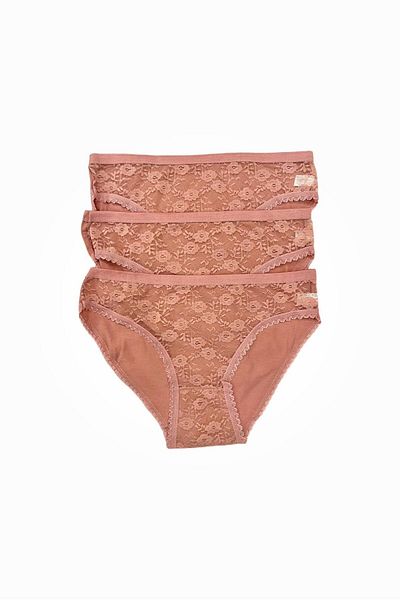 Pijamarket حزمة من 3 سراويل داخلية نسائية من الدانتيل