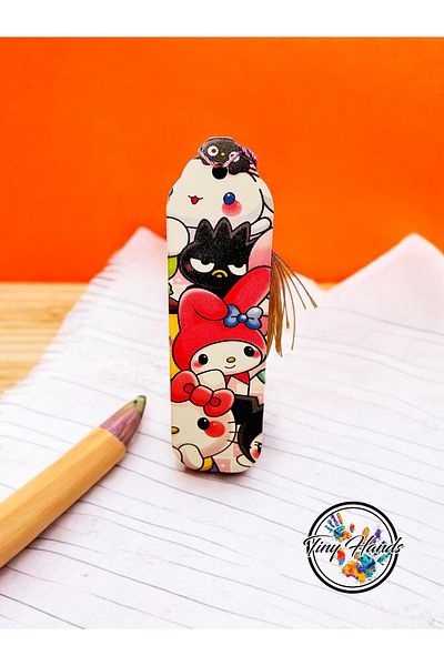 tiny hands Αξεσουάρ βιβλίου με θέμα το Kuromi Ξύλινο σελιδοδείκτη