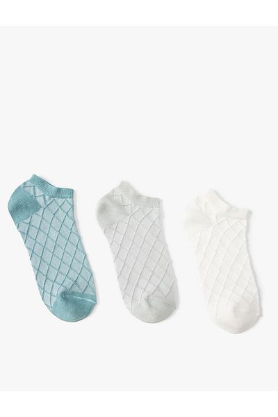 Koton Set de 3 șosete papuci texturați - Multicolor