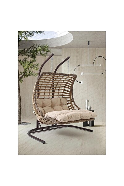 Capri Swing Bodrum Double Çiftli Rattan Bahçe Salıncağı | Rehome