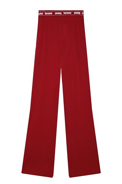 Quzu Red Belt Detailed Trousers