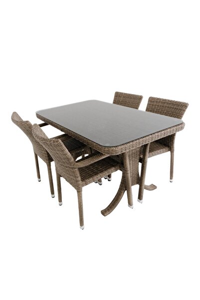 ReHome Peter 80x140 Rattan Bahçe Masa Takımı | Rehome
