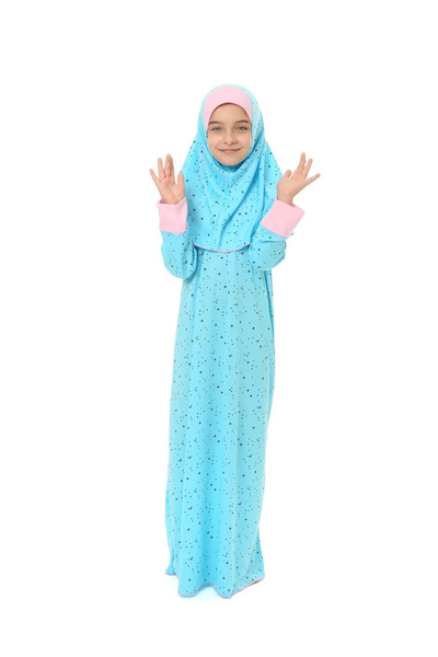 Generic Brand Rochie de rugăciune pentru fete cu manșete 937