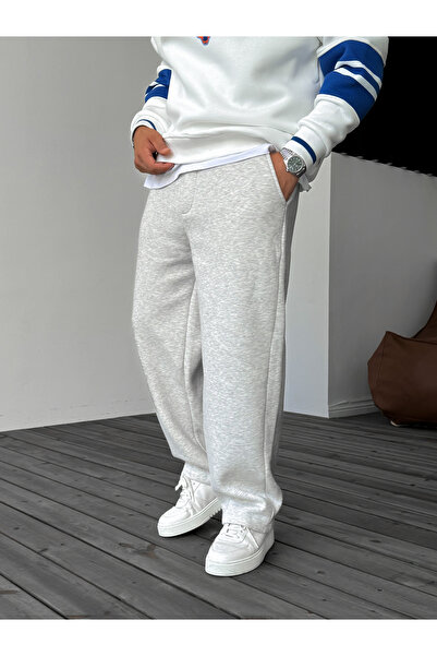 BYBASICMAN Ανοιχτό γκρι Basic Pipe Leg Φούτερ JJ-83