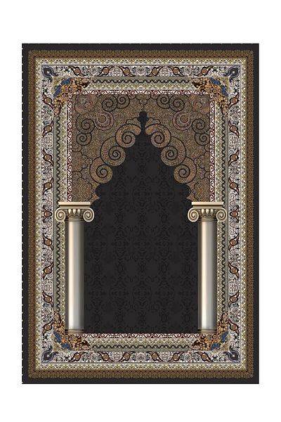 Carmine Carpet Digital Printed Washable Non-Slip Base Prayer Rug