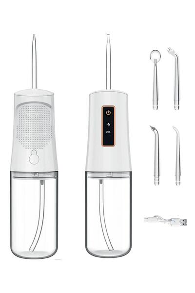 valkyrie Şarj Edilebilir Taşınabilir Ağız Duşu Diş Protez Bakım 4 Başlıklı Sessiz Çalışma