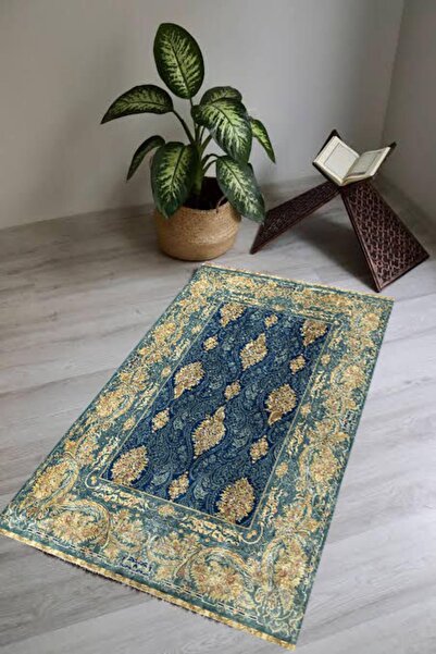 Carmine Carpet Covor de rugăciune lavabil, imprimat digital, cu bază anti-alunecare