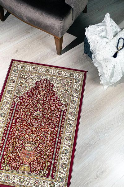 Carmine Carpet Digital Printed Washable Non-Slip Base Prayer Rug